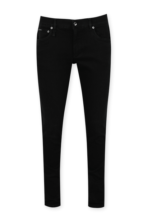Mid Rise Slim Fit Jeans in Black