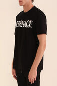 חולצת טי מכותנה עם לוגו VERSACE