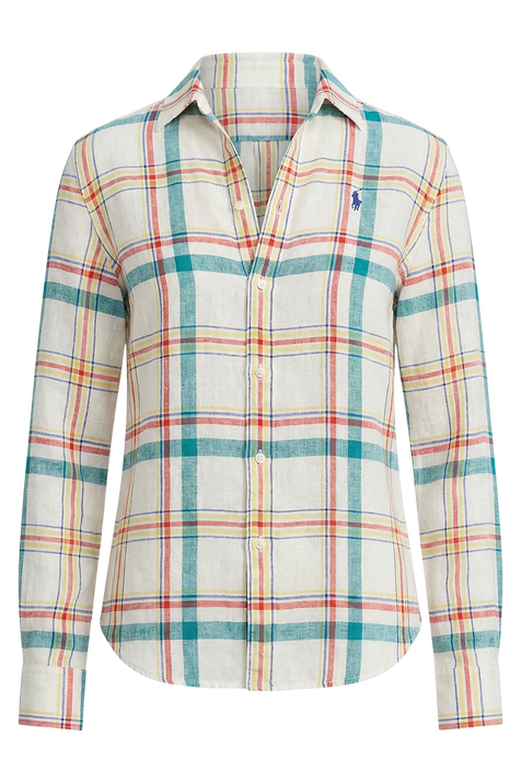 חולצה מכופתרת ארוכה מפשתן POLO RALPH LAUREN