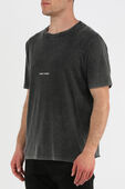 Washed Color Logo Tshirt in Grey SAINT LAURENT