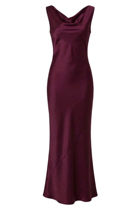 שמלת סאטן עם מחשוף גב NORMA KAMALI