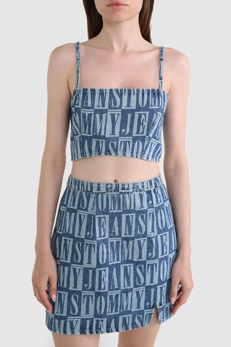 גופיית ג'ינס קרופ TOMMY HILFIGER