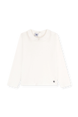 חולצת טי ארוכה עם צווארון פיטר פן -  גילאי 6-12 PETIT BATEAU
