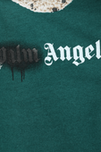 חולצת טי הדפס דב ספריי בגוון ירוק PALM ANGELS