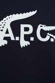 LACOSTE  X APC סווטשירט כותנה עם לוגו LACOSTE