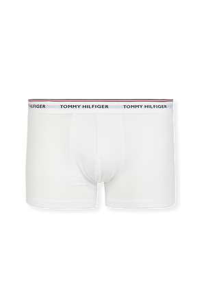 3 Pack Strech Cotton Trunks In White TOMMY HILFIGER