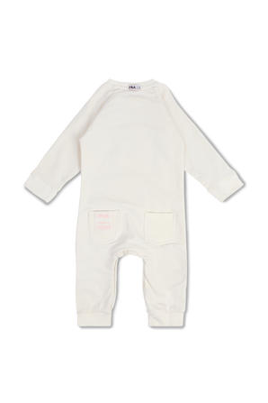 גילאי NB - 18 חודשים אוברול ארוך עם לוגו בצבע לבן FILA