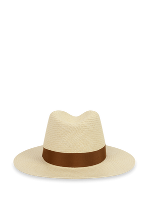 כובע קש רחב שוליים פנמה בגוון טבעי RAG & BONE
