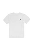 גילאי 8-18 חולצת טי בלבן עם לוגו רקום POLO RALPH LAUREN KIDS