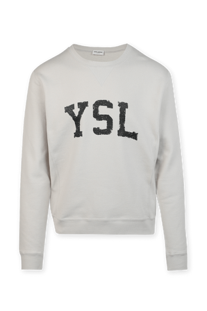 סווטשירט וואי-אס-אל עם צווארון עגול בגוון אוף-וויט