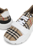 נעלי סניקרס משבצות בגוון בז' BURBERRY