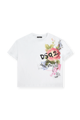 חולצת טי עם הדפס גרפיטי - גילאי 4-16 DSQUARED2 KIDS