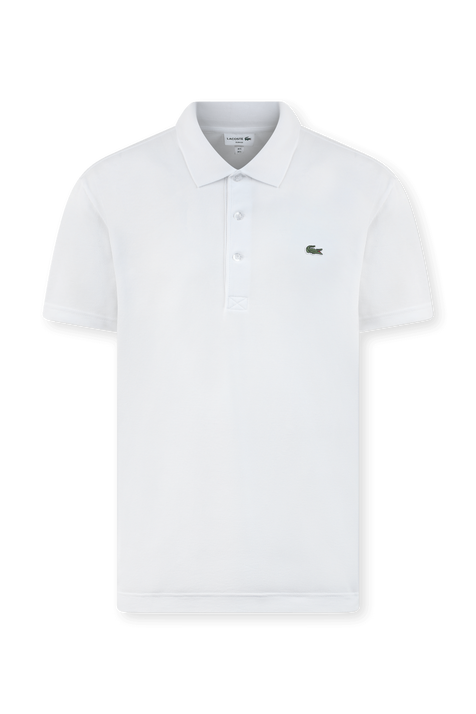 חולצת פולו לבנה עם לוגו LACOSTE