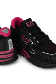 נעלי סניקרס מעור ורשת EA7