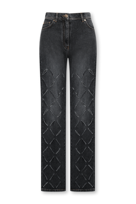 מכנסי ג'ינס עם חיתוכי דיימונד