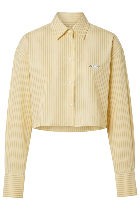 חולצה מכופתרת קרופ CALVIN KLEIN