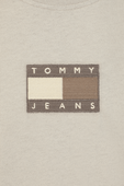 חולצת טי אפורה עם הדפס לוגו TOMMY HILFIGER