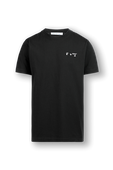 תמונה קידמית של Logo Print Crew Neck T-Shirt in Black