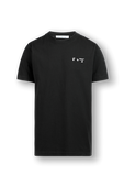Logo Print Crew Neck T-Shirt in Black OFF WHITE