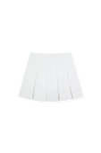 גילאי 3-14 חצאית מיני פליסה לבנה BURBERRY