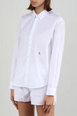 חולצה מכופתרת לבנה עם לוגו רקום SPORTY & RICH