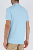 חולצת פולו כחולה עם לוגו רקום LACOSTE