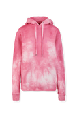 תמונה קידמית של Paco Rabanne x Peter Saville- Lose Yourself Printed Tie Dye Hoodie in Pink