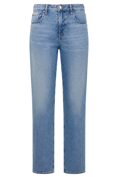 מכנסי ג'ינס בגזרה גבוהה וישרה CALVIN KLEIN