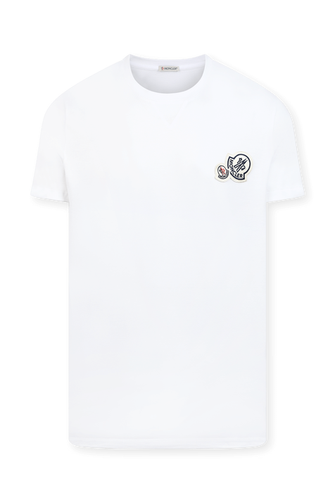חולצת טי קלאסית עם לוגו רקום MONCLER