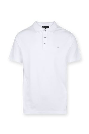 Cotton Polo Shirt in White MICHAEL KORS