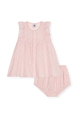 שמלה פרחונית - גילאי 18-36 חודשים PETIT BATEAU