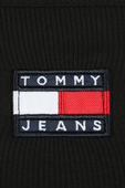 בגד גוף ריב שחור עם דגל המותג TOMMY HILFIGER