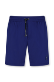 מכנסי בגד ים קצרים כחולים עם פאץ' ממותג DOLCE & GABBANA