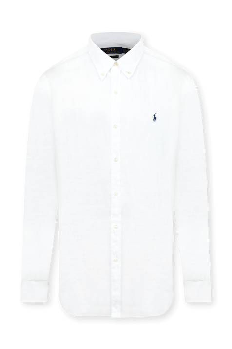 חולצה מכופתרת לבנה עם לגו רקום POLO RALPH LAUREN