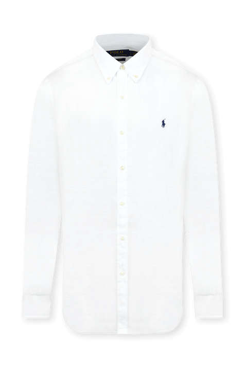 חולצה מכופתרת לבנה עם לגו רקום POLO RALPH LAUREN