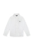 גילאי 2-4 חולצה מכופתרת בצבע לבן עם לוגו POLO RALPH LAUREN KIDS