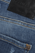 מכנסי ג'ינס עם שפשופים במראה וינטג' - גילאי 4-16 שנים DSQUARED2 KIDS