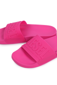 Mayemi Logo Slide Sandals in Pink DIESEL