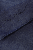 תמונה אחורית של Denim Chambray Shirt in Blue