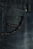 מכנסי סקיני ג'ינס קרולי כהים עם שפשופים DIESEL