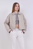תמונת דוגמן קידמית של Twill Collared Jacket