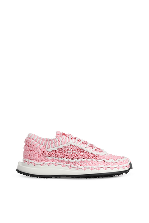 נעלי סניקרס סרוגות בצבעי ורוד ולבן VALENTINO GARAVANI