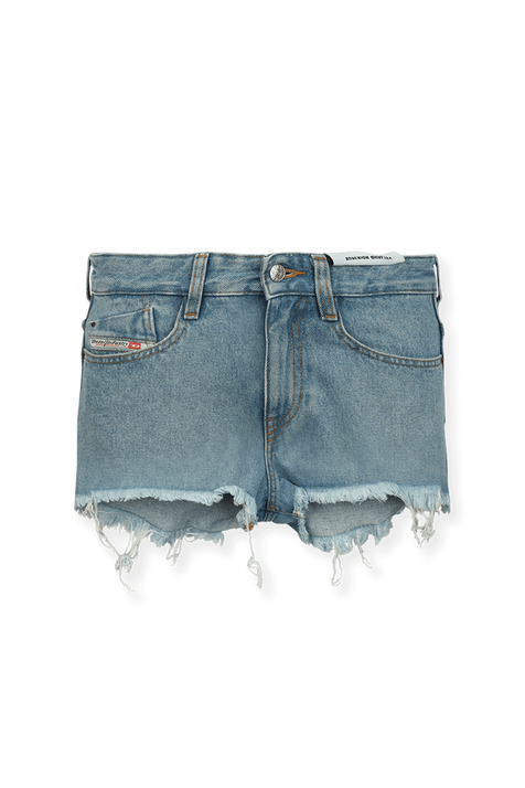 מכנסי ג'ינס קצרים עם אמרות פרומות DIESEL