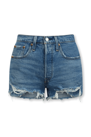 מכנסי ג'ינס קצרים כחולים 501 LEVI`S