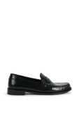 נעלי מוקסין מעור שחור SAINT LAURENT