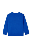 גילאי 6-12 סווטשירט כחול עם לוגו PETIT BATEAU