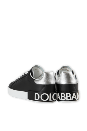 נעלי סניקרס פורטופינו שחורות עם לוגו DOLCE & GABBANA