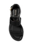 Leather Gladiator Sandal in Black MICHAEL KORS