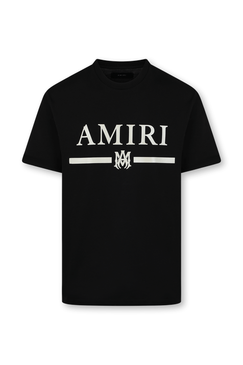 חולצת טי קצרה ושחורה עם לוגו AMIRI