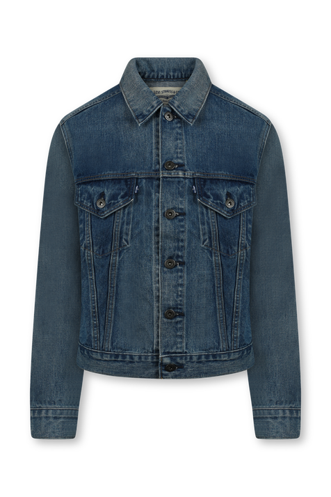 ז'קט ג'ינס כחול מכותנה יפנית
